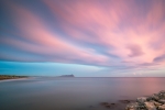 Pink Sunset Over Circeo Mount